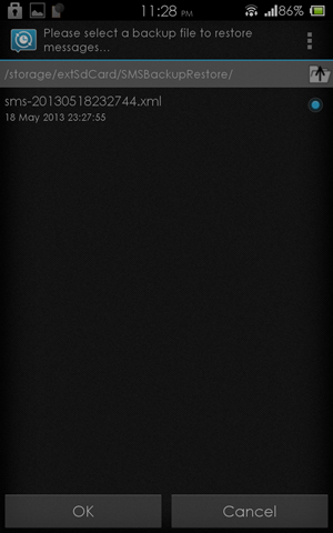 restore sms